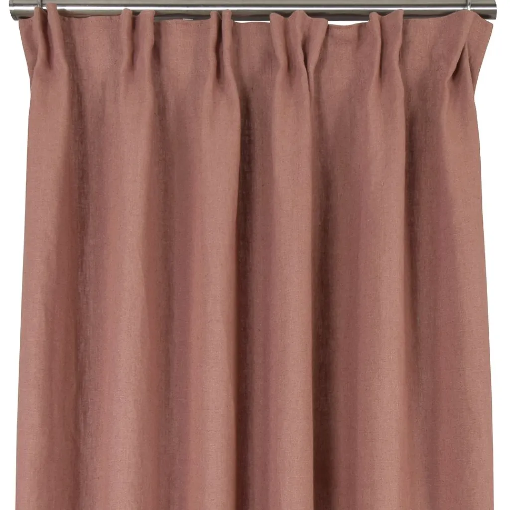 Nordisk Textil Linnetyger|Linnegardiner|Linnegardiner Verone Gammelrosa