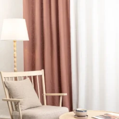 Nordisk Textil Linnetyger|Linnegardiner|Linnegardiner Verone Gammelrosa