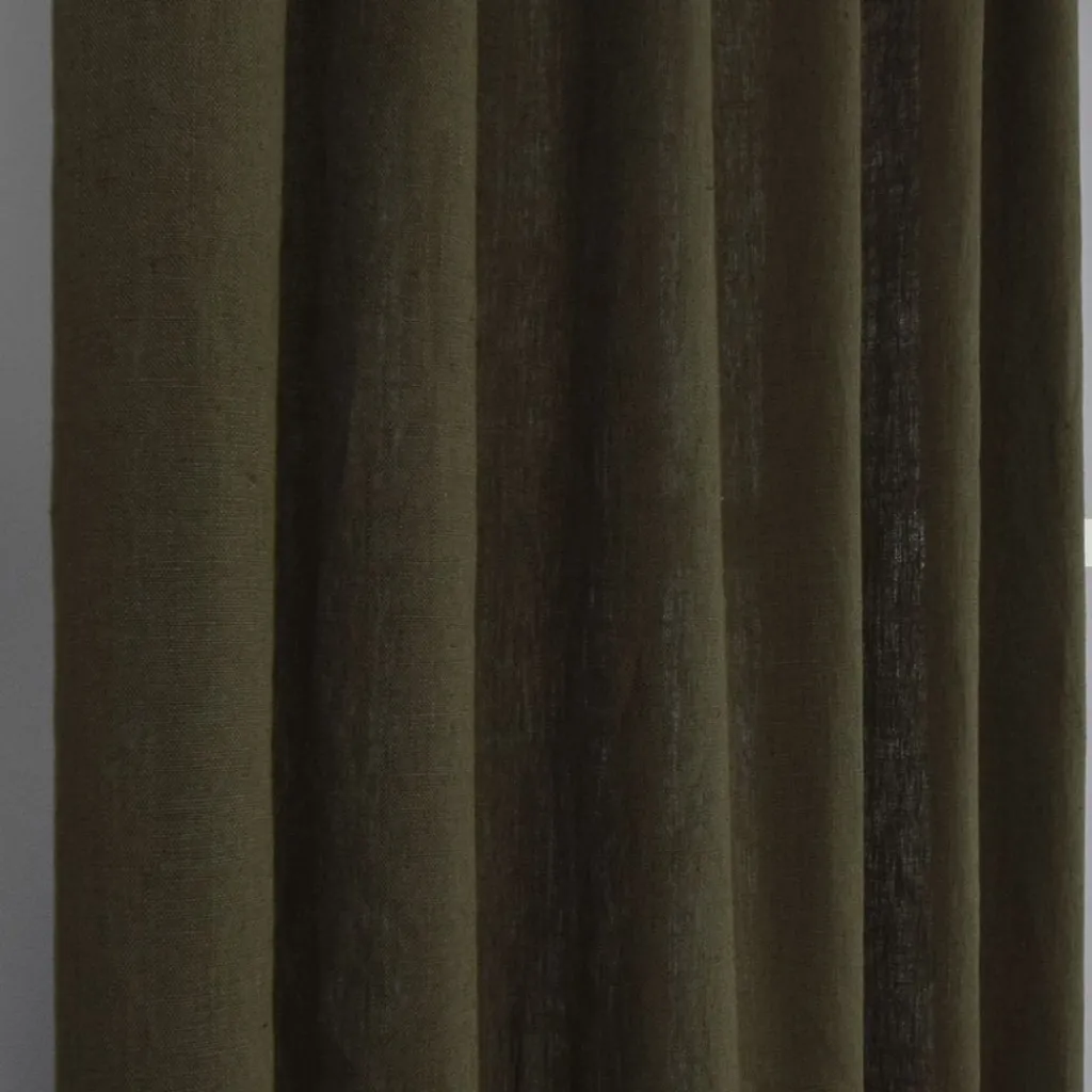 Nordisk Textil Linnetyger|Linnegardiner|Linnegardiner Verone Grön