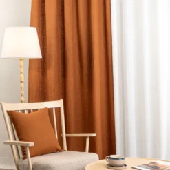 Nordisk Textil Linnetyger|Linnegardiner|Linnegardiner Verone Rost