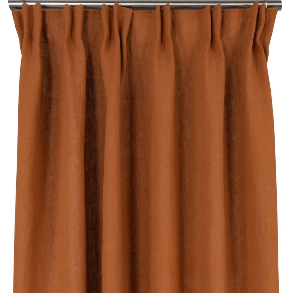 Nordisk Textil Linnetyger|Linnegardiner|Linnegardiner Verone Rost