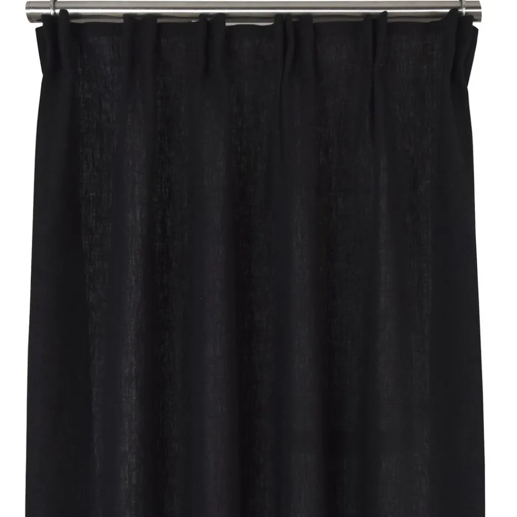 Nordisk Textil Linnetyger|Linnegardiner|Linnegardiner Verone Svart