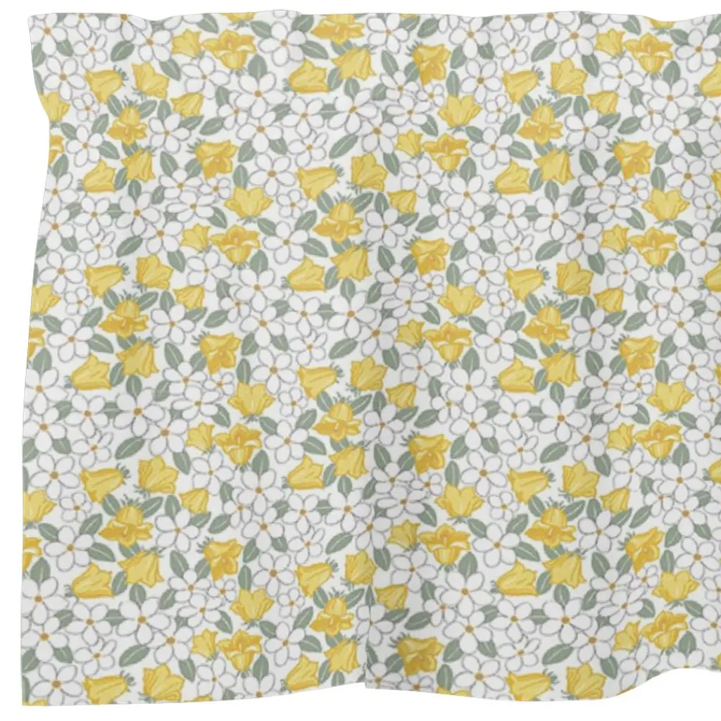 Arvidssons textil Gardinkappor Mönstrade|Rea Gardiner|Lisa gul gardinkappa metervara