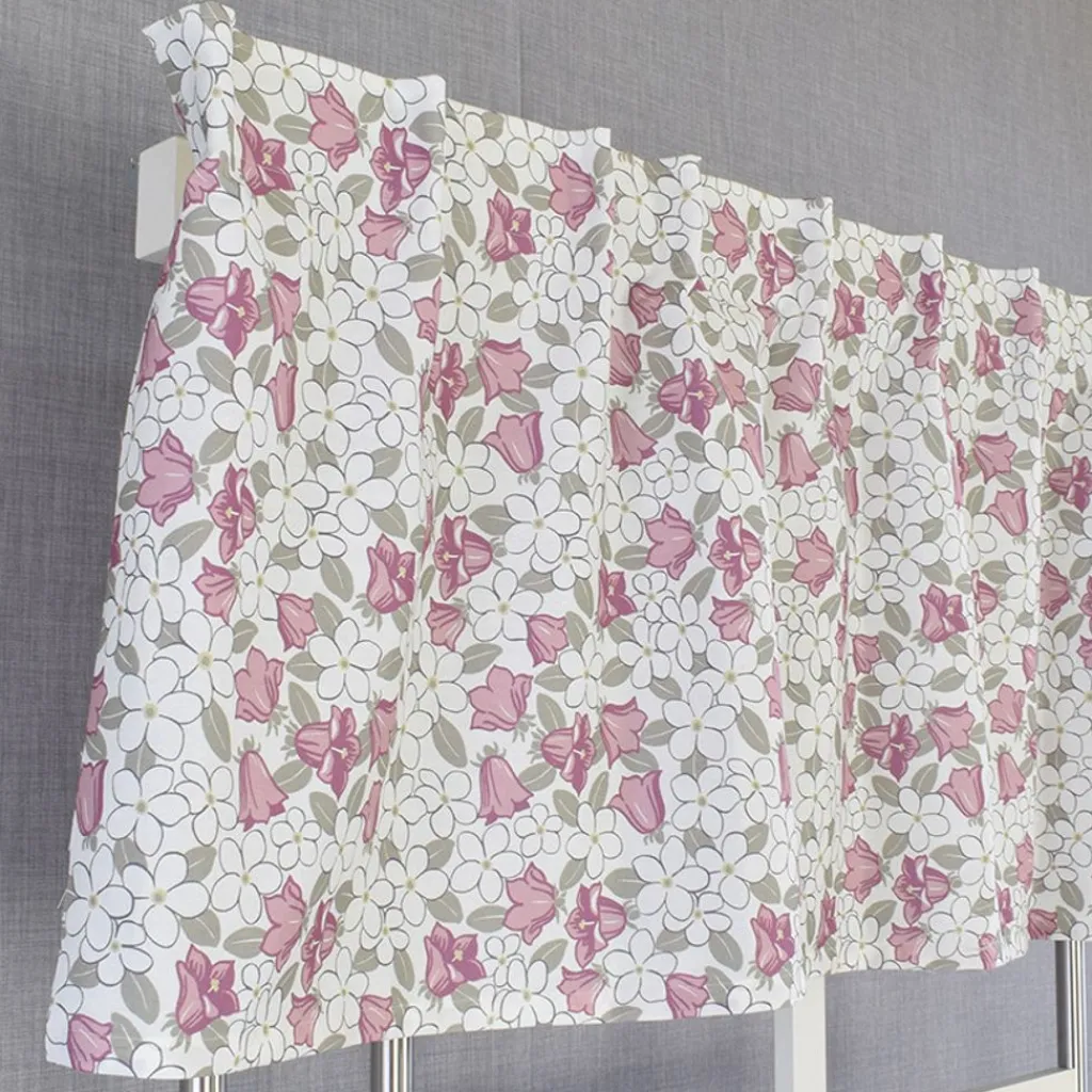 Arvidssons textil Gardinkappor Mönstrade|Rea Gardiner|Lisa rosa gardinkappa metervara