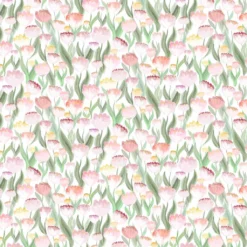 Arvidssons textil Gardintyger Mönstrade|Arvidssons Textil|Ljuvligt rosa – blommigt tyg i mjuka rosa och gula toner