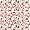 Arvidssons textil Mönstrade Kuddfodral|Luktärt röd kuddfodral