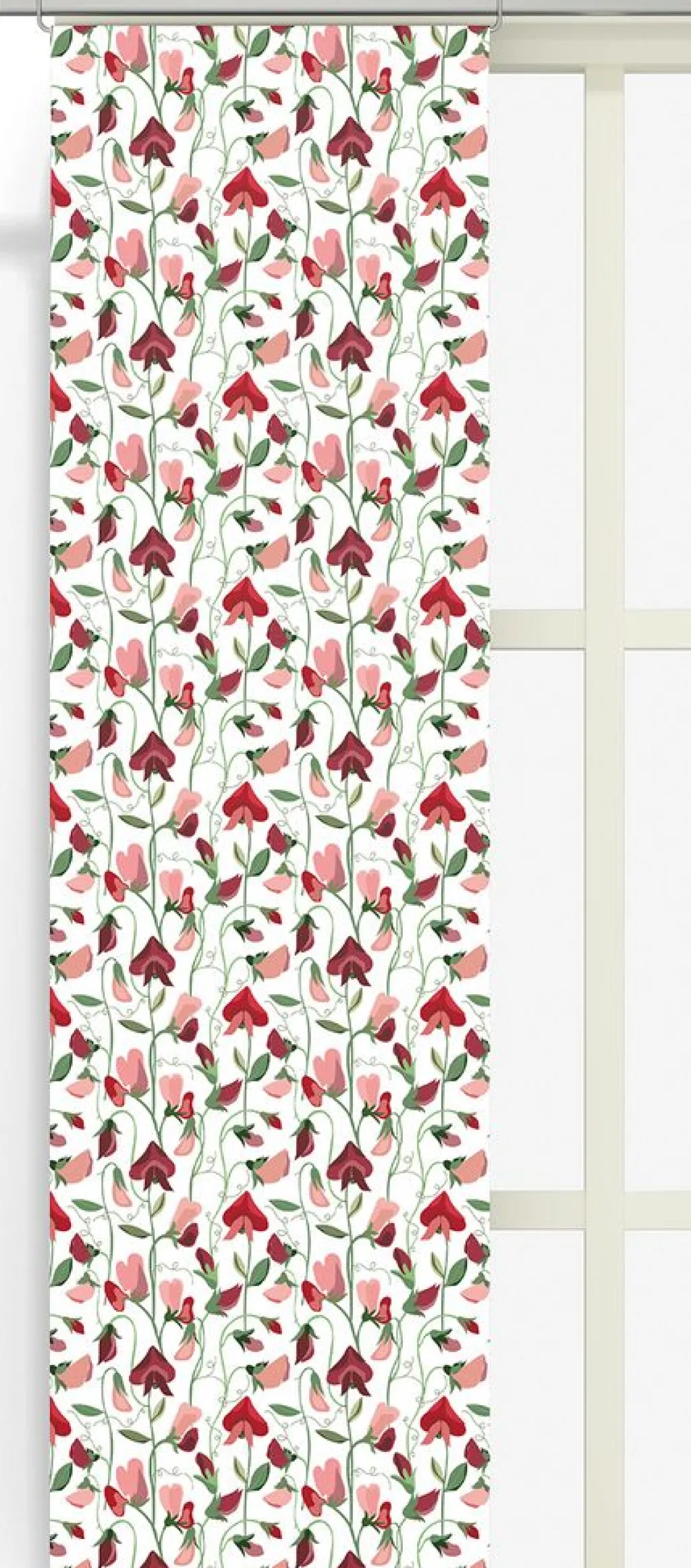 Arvidssons textil Panelgardiner|Luktärt röd panelgardiner