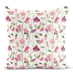 Arvidssons textil Mönstrade Kuddfodral|Luktärt rosa kuddfodral