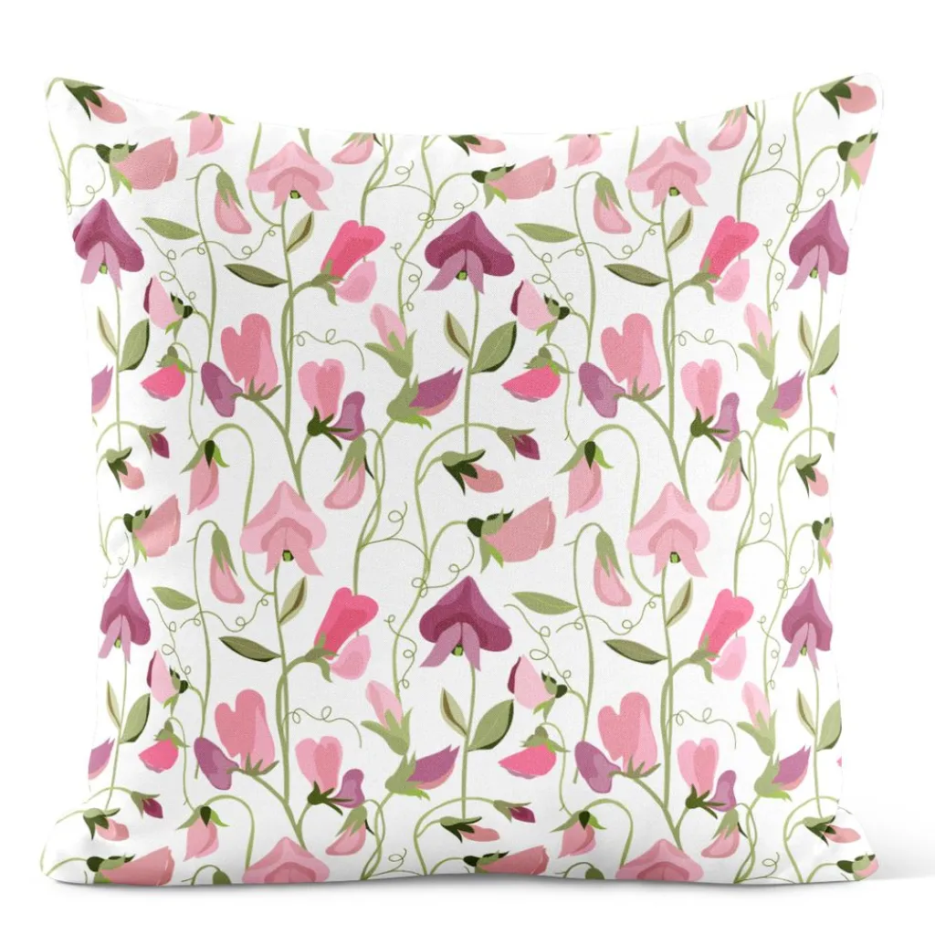 Arvidssons textil Mönstrade Kuddfodral|Luktärt rosa kuddfodral