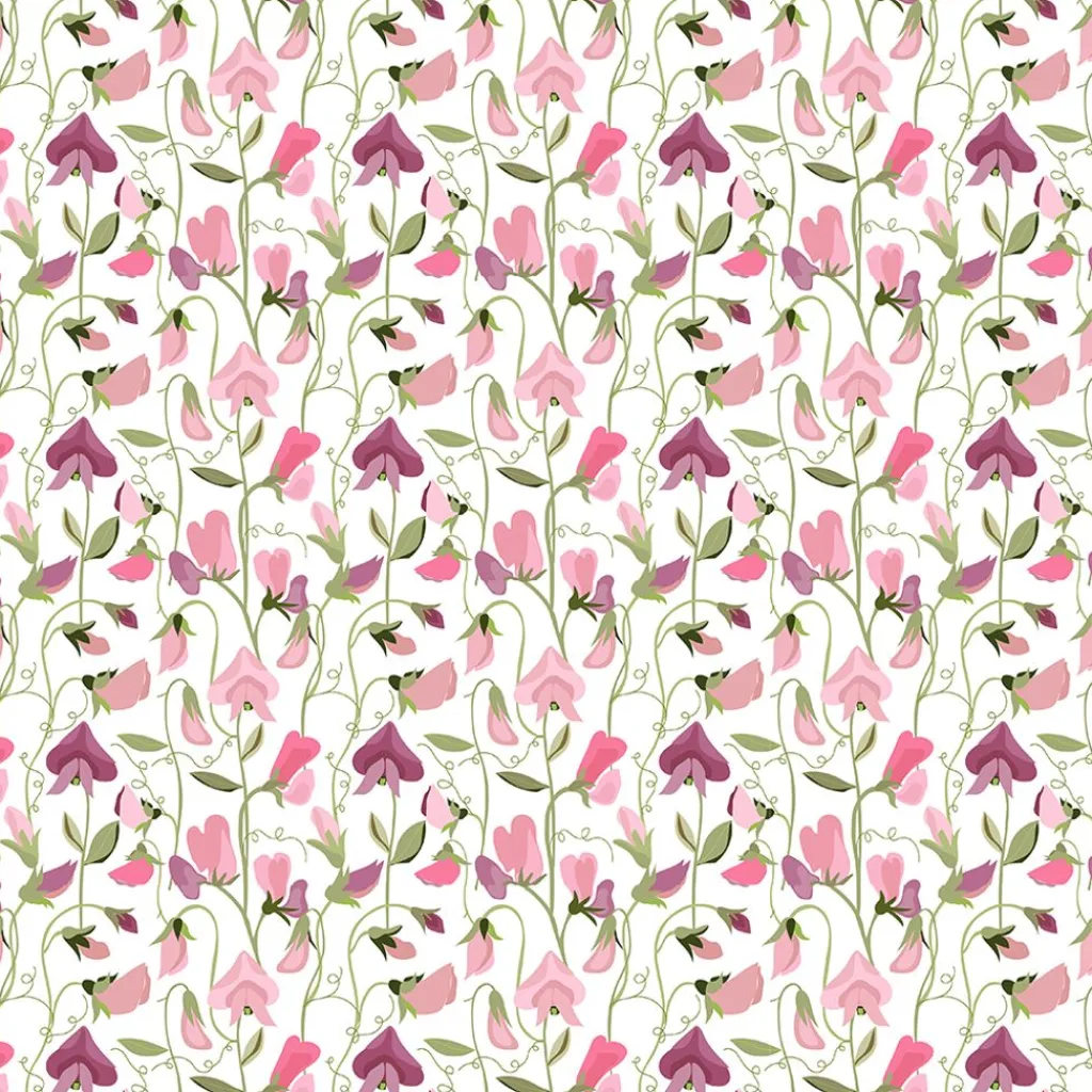 Arvidssons textil Mönstrade Kuddfodral|Luktärt rosa kuddfodral