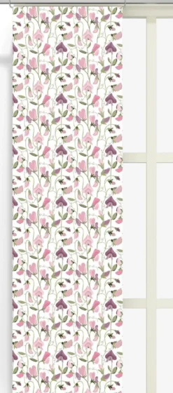 Arvidssons textil Panelgardiner|Luktärt rosa panelgardiner