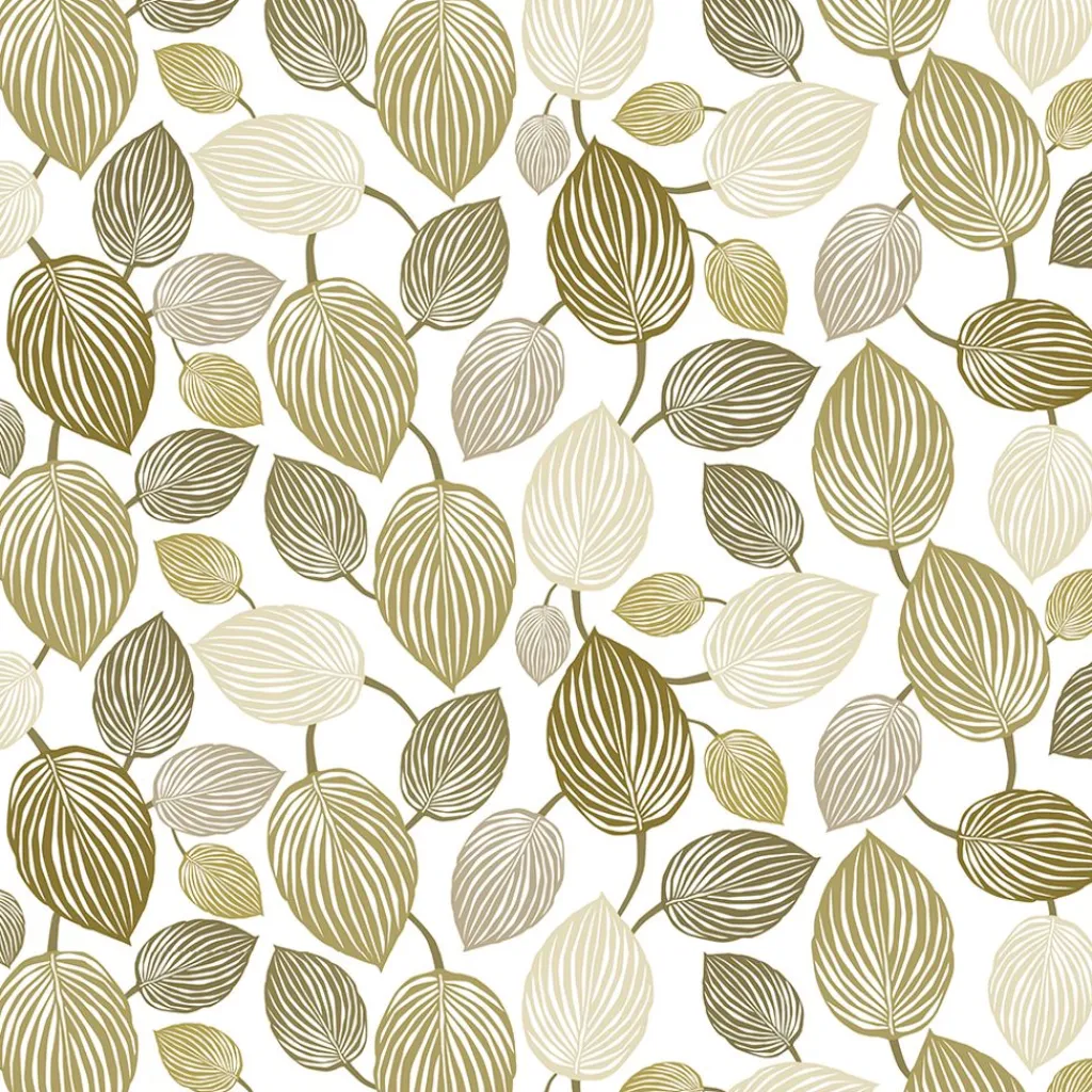 Arvidssons textil Gardintyger Mönstrade|Arvidssons Textil|Lyckans Blad olivgrön tyg