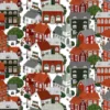 Arvidssons textil Gardintyger Mönstrade|Arvidssons Textil|Lyckeby blommar röd-grön tyg
