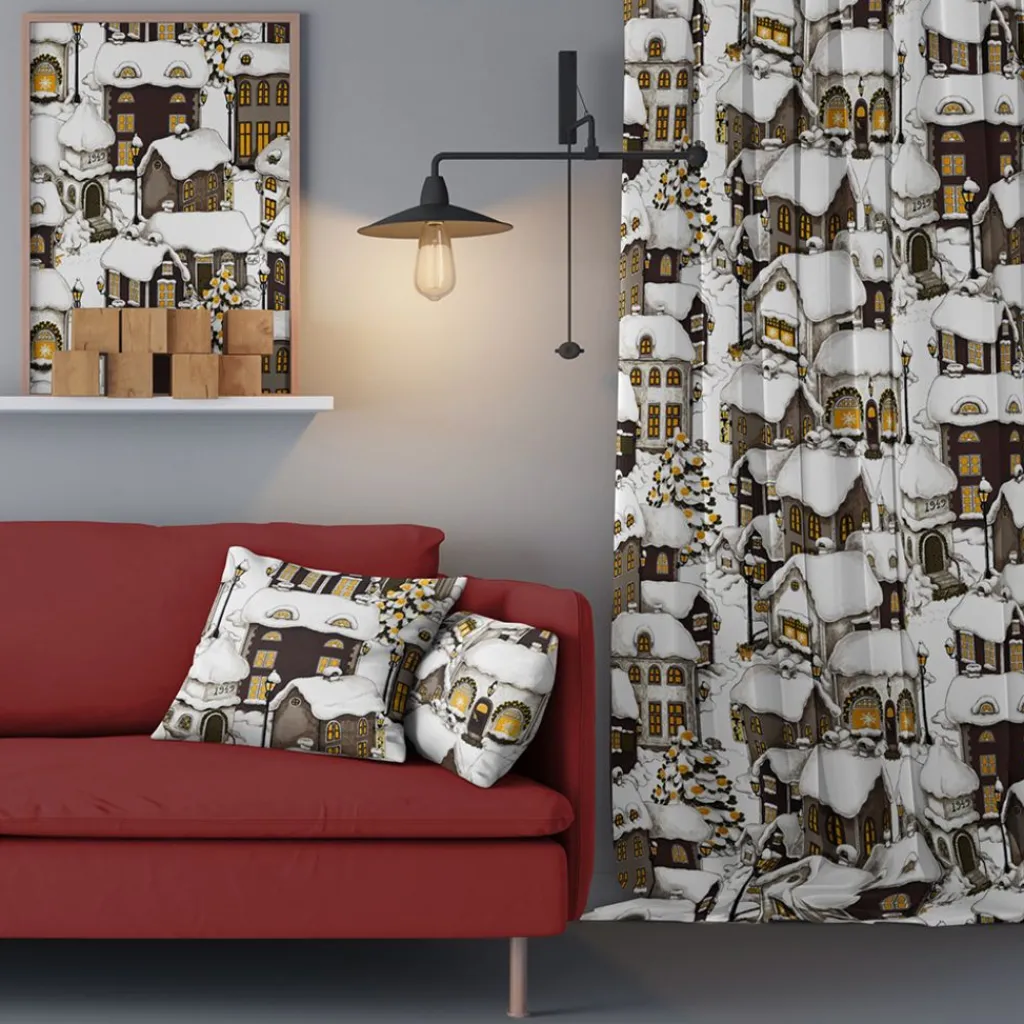 Arvidssons textil Gardintyger Mönstrade|Arvidssons Textil|Lyckeby brun tyg