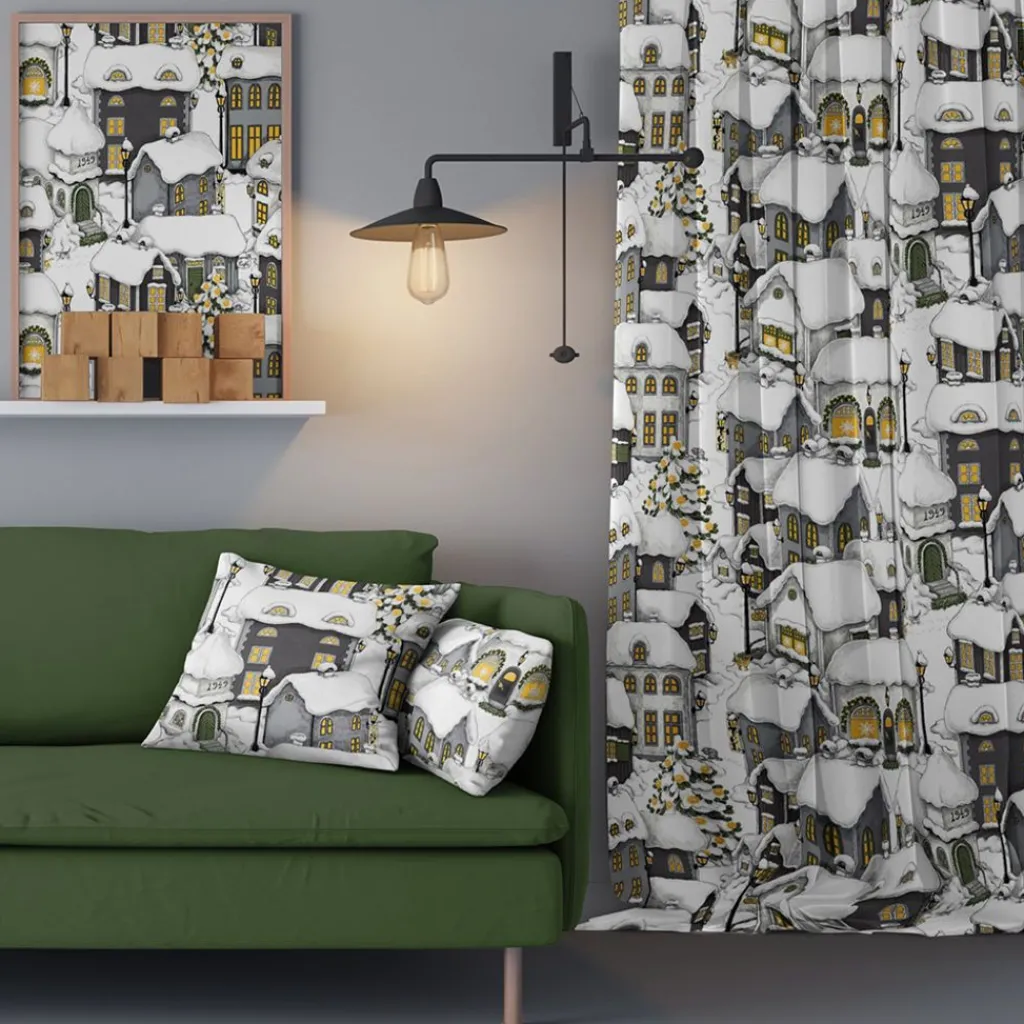 Arvidssons textil Gardintyger Mönstrade|Arvidssons Textil|Lyckeby grå tyg