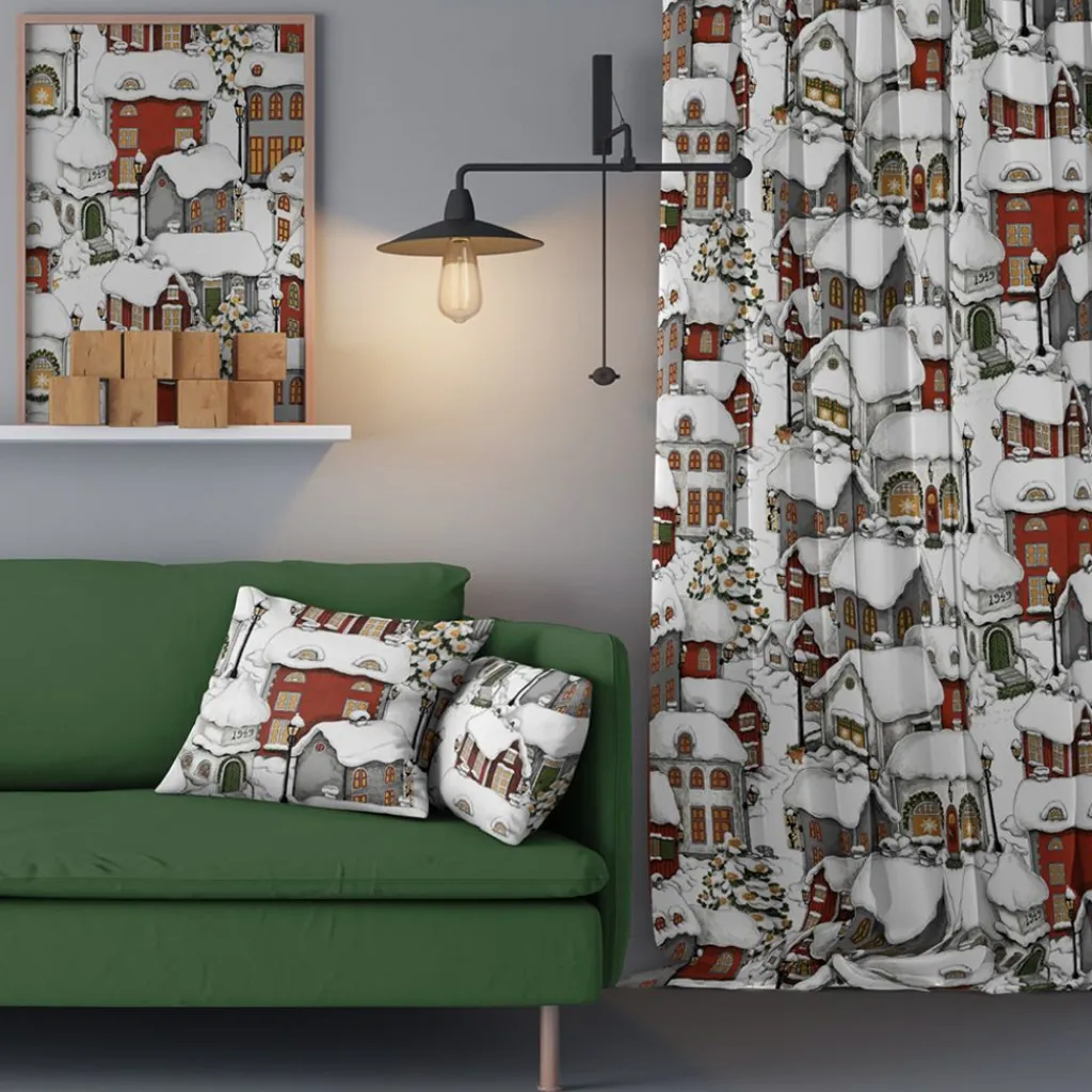 Arvidssons textil Gardintyger Mönstrade|Arvidssons Textil|Lyckeby röd tyg
