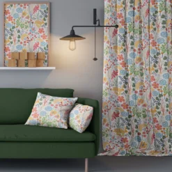 Arvidssons textil Gardiner Mönstrade|Lyckeflykt multi gardiner