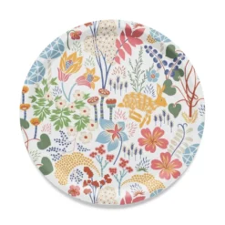 Arvidssons textil Brickor|Lyckeflykt multi STOR rund bricka