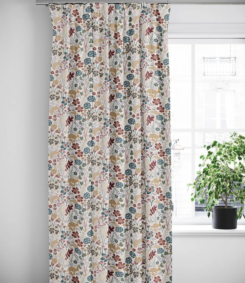Arvidssons textil Gardiner Mönstrade|Lyckeflykt offwhite gardiner