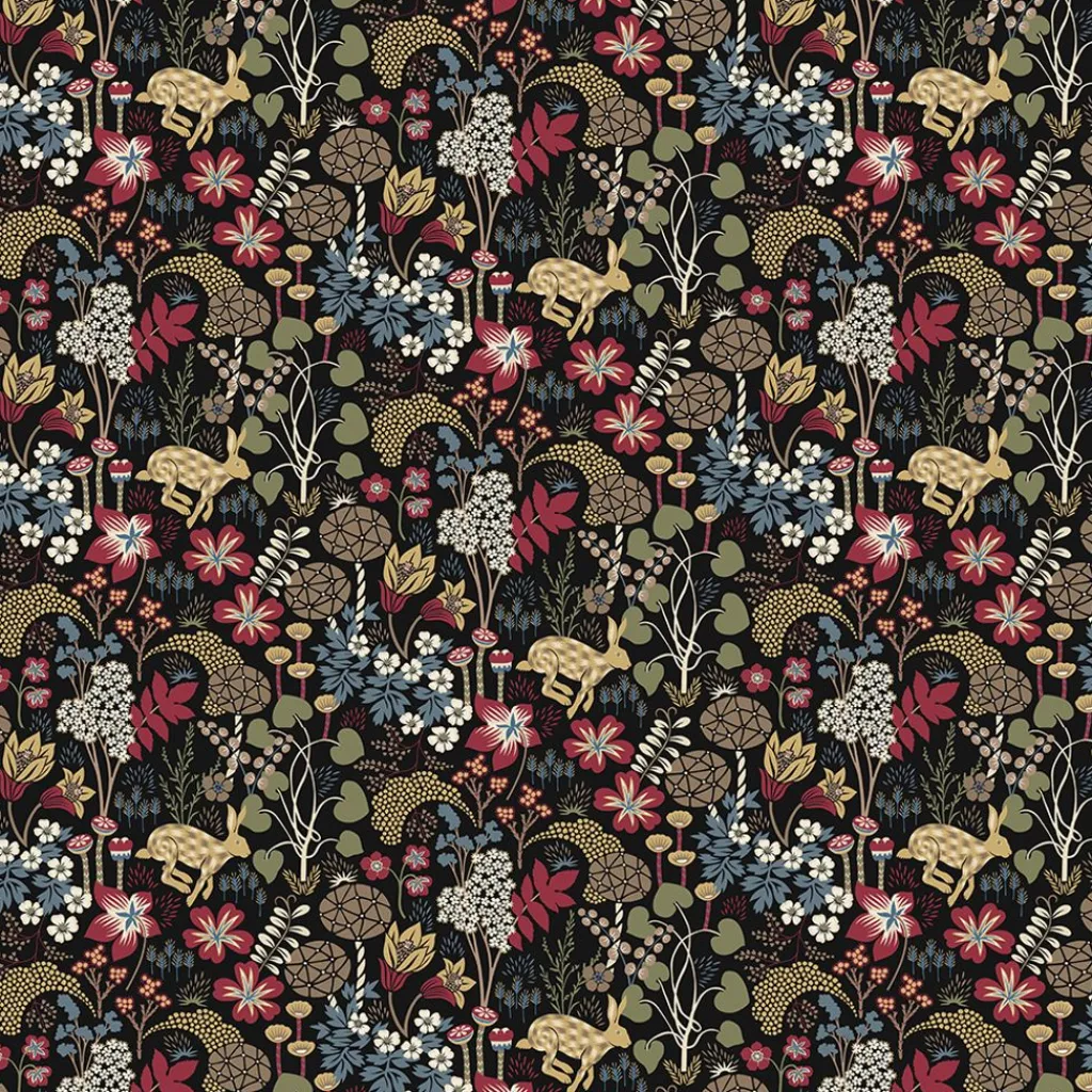Arvidssons textil Gardintyger Mönstrade|Arvidssons Textil|Lyckeflykt röd-brun tyg