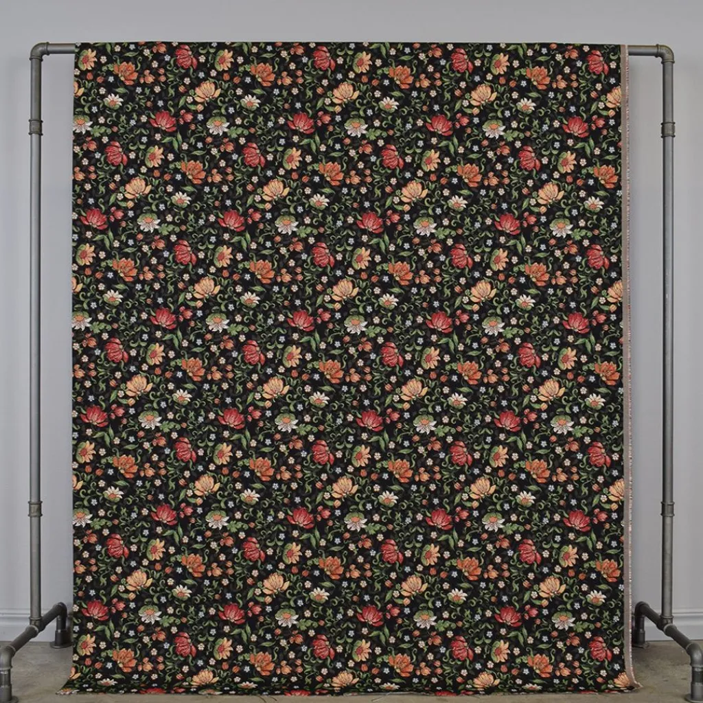 Arvidssons textil Mönstrade Möbeltyger|Maggi svart jacquard