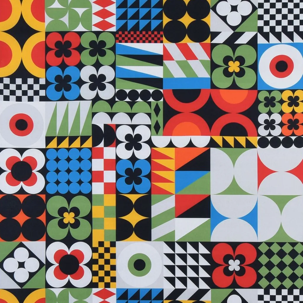 Nordisk Textil Gardintyger Mönstrade|Maxi Blocks tyg – djärv geometrisk design för moderna interiörer