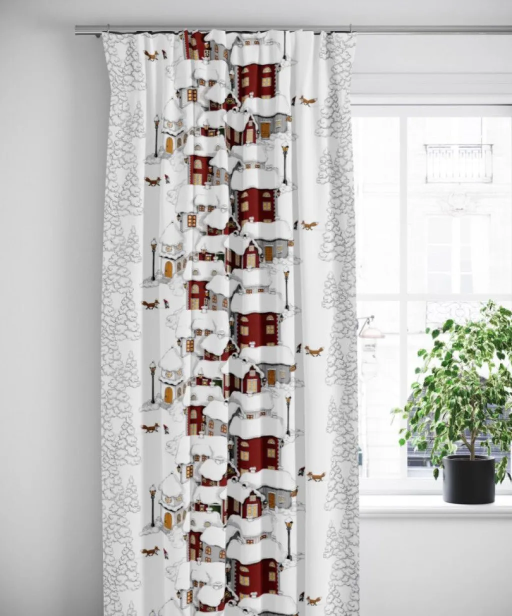Arvidssons textil Gardiner Mönstrade|Julgardiner|Mikkel gardiner