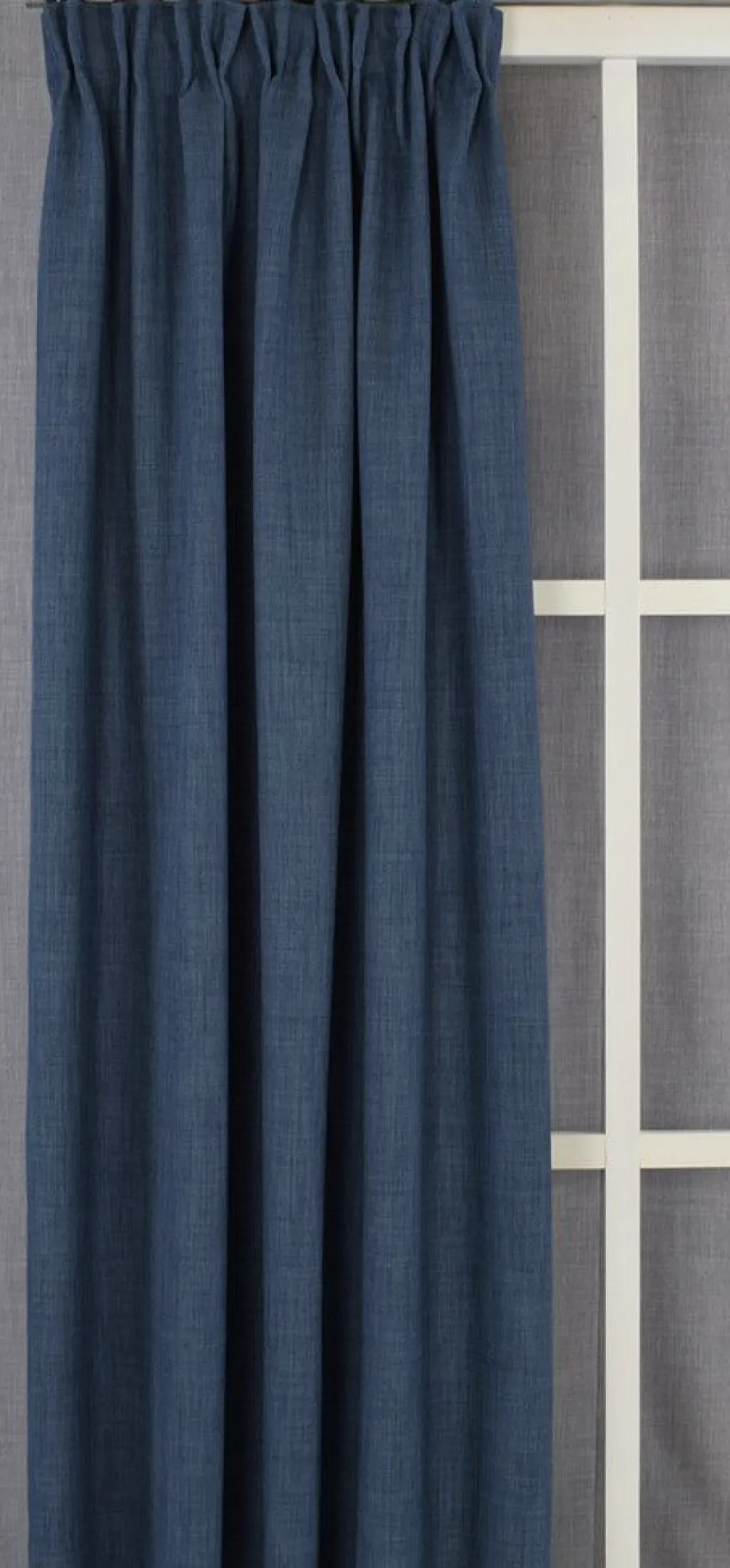 Gardiner Enfärgade|Milo denim gardiner – Tidlös design med fin struktur