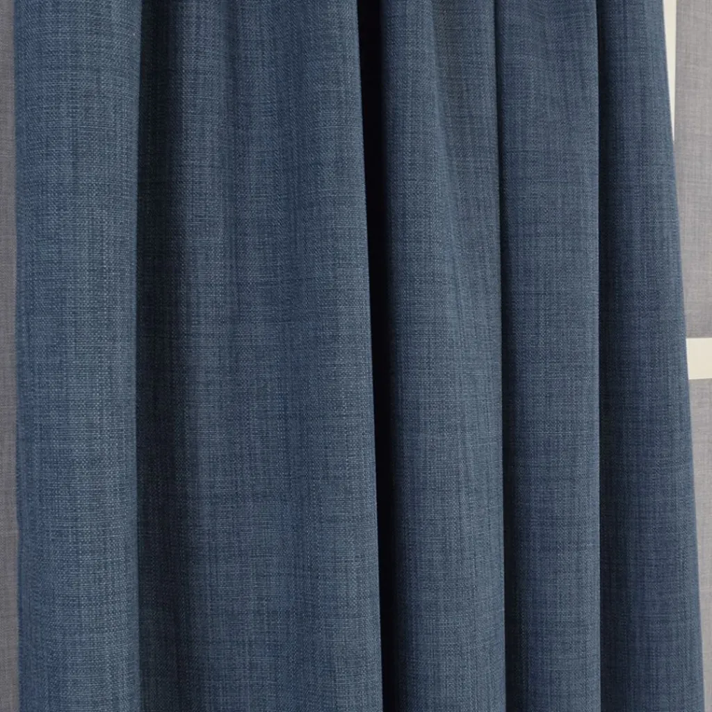 Gardiner Enfärgade|Milo denim gardiner – Tidlös design med fin struktur