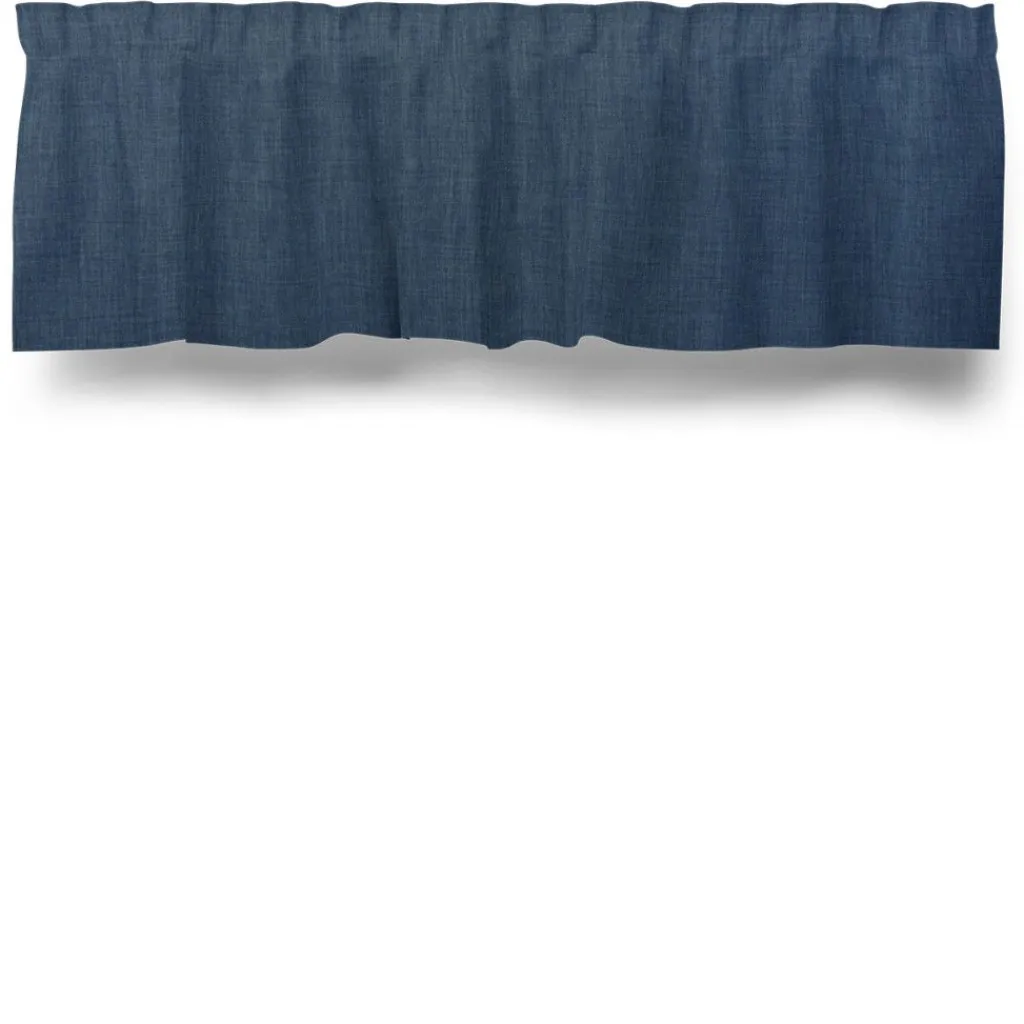 Nordisk Textil Gardinkappor Enfärgade|Milo denim gardinkappa metervara – Tidlös design med fin struktur
