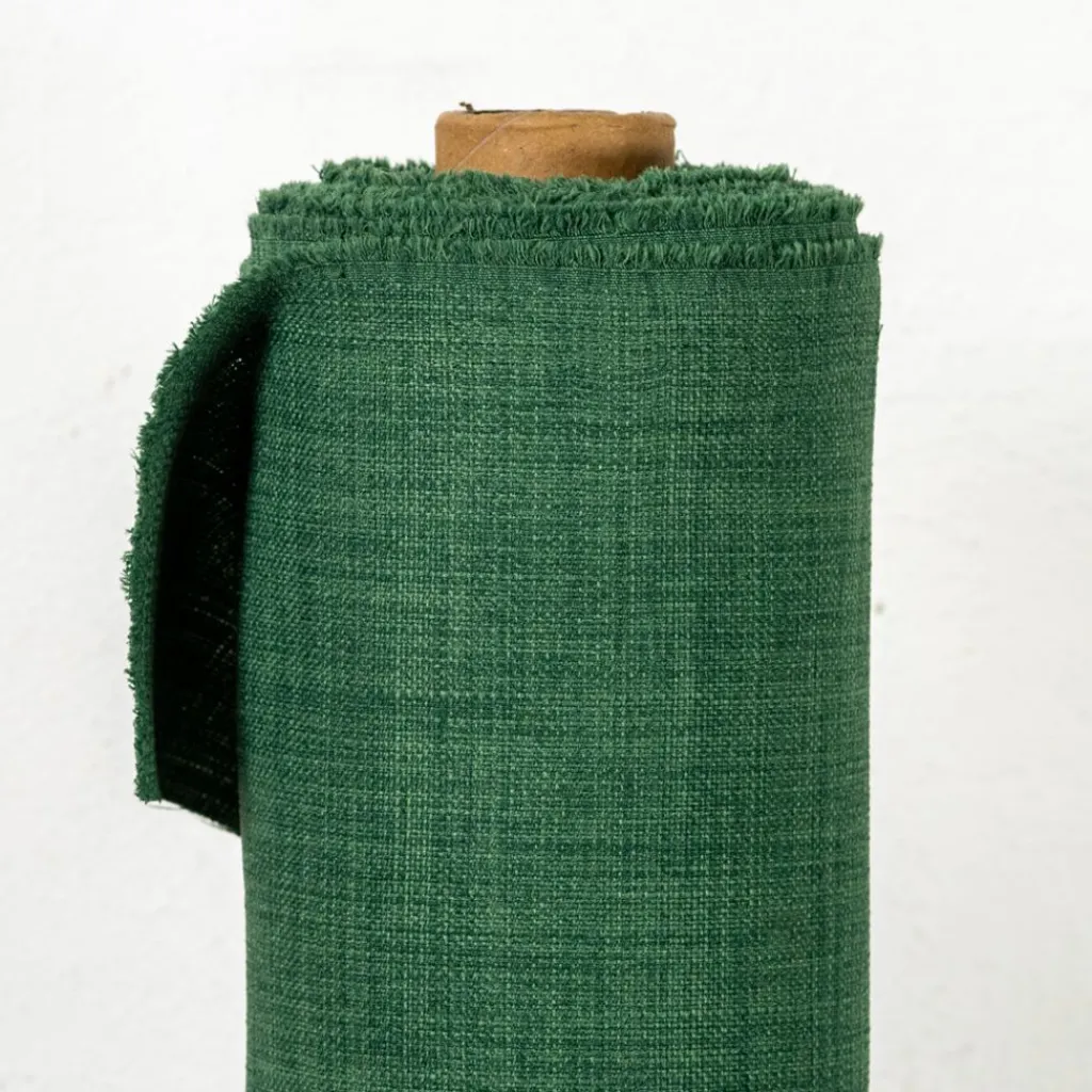 Nordisk Textil Gardintyger Enfärgade|Milo grön gardintyg - Stilrent med fin struktur