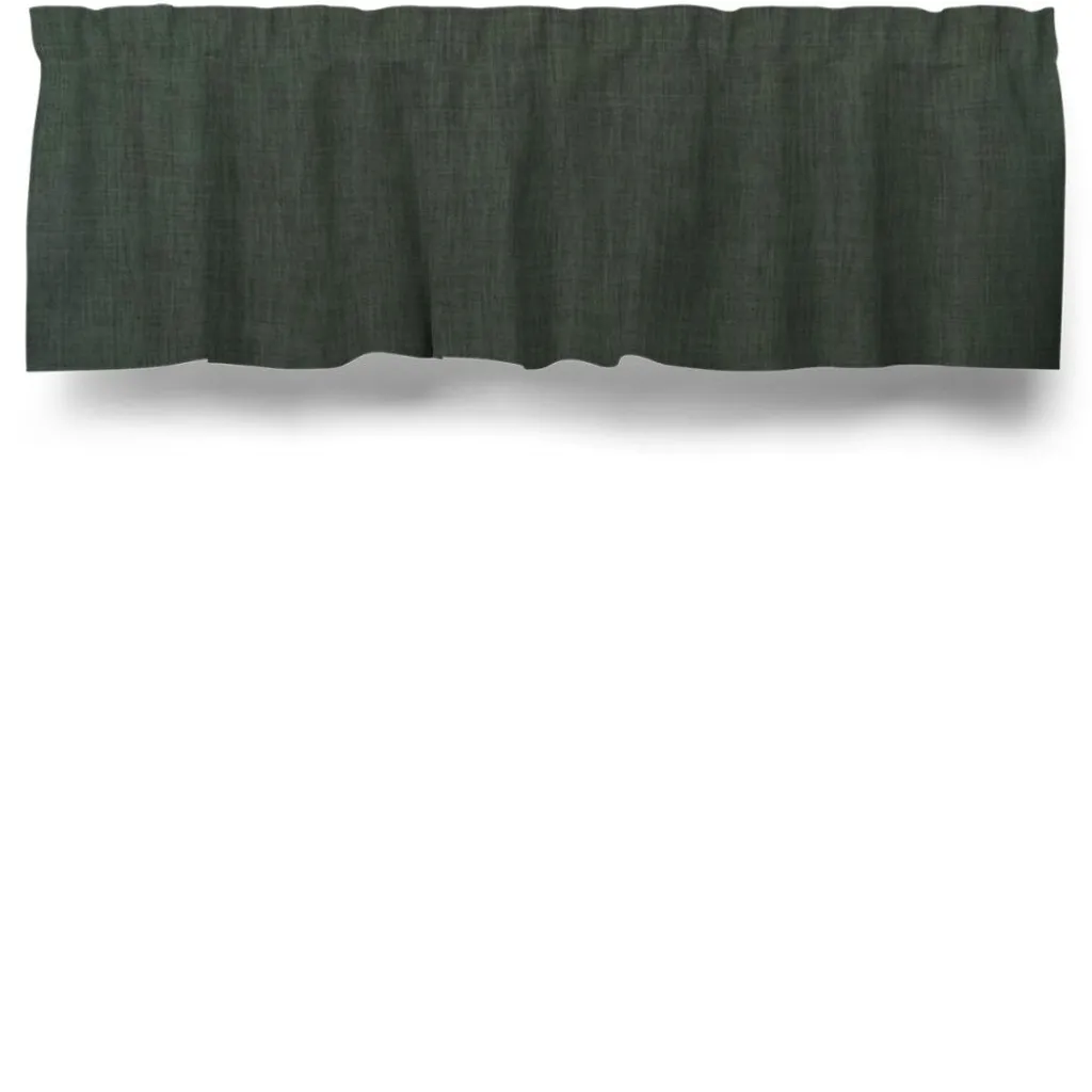 Nordisk Textil Julgardiner|Gardinkappor Enfärgade|Milo mörkgrön gardinkappa metervara – Tidlös design med fin struktur