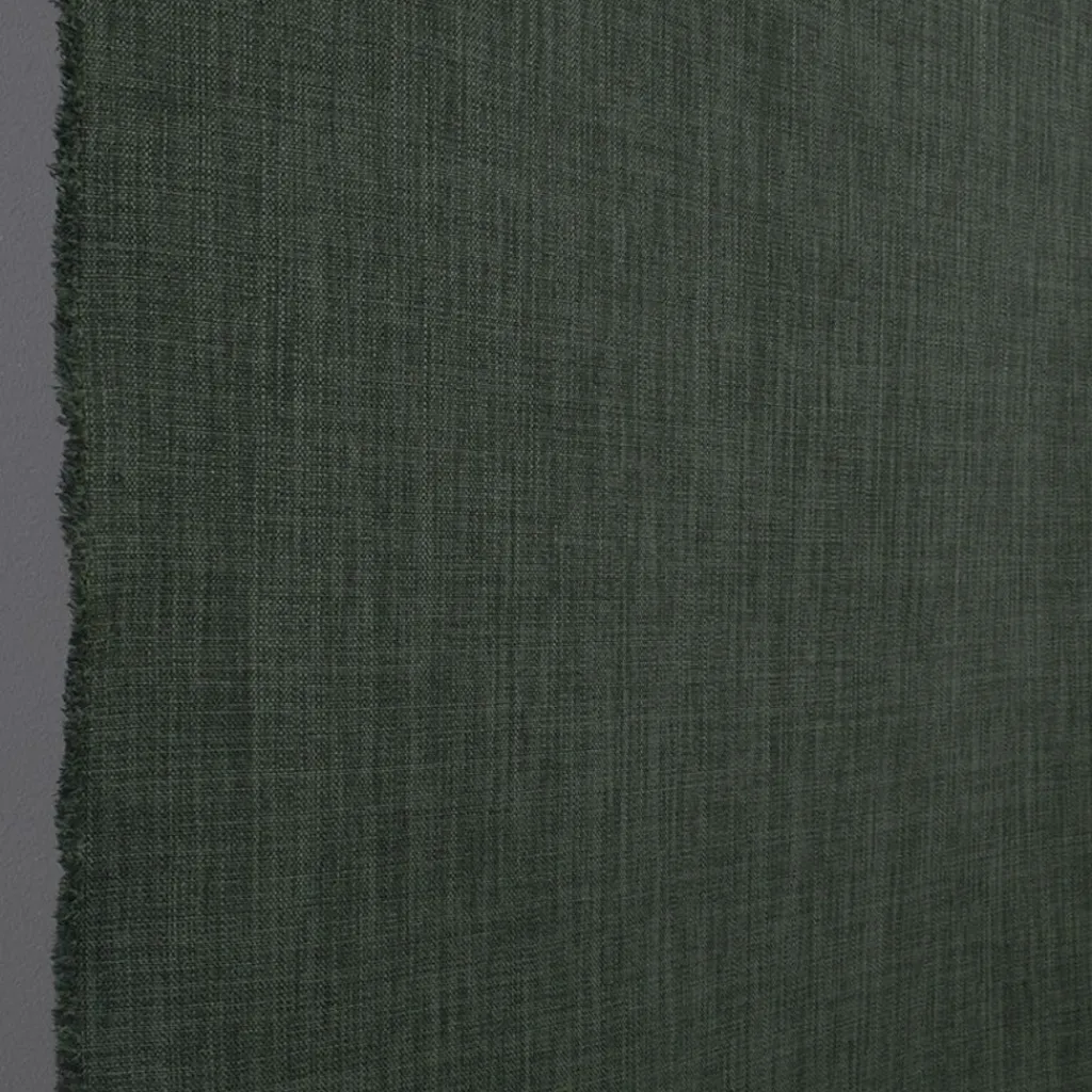 Nordisk Textil Gardintyger Enfärgade|Milo mörkgrön gardintyg - Stilrent med fin struktur