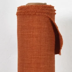 Nordisk Textil Gardintyger Enfärgade|Milo orange gardintyg - Stilrent med fin struktur