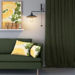 Julgardiner|Julgardiner|Milo skogsgrön gardiner – Tidlös design med fin struktur