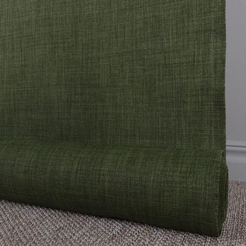 Nordisk Textil Gardintyger Enfärgade|Milo skogsgrön gardintyg - Stilrent med fin struktur
