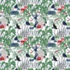 Arvidssons textil Gardintyger Mönstrade|Arvidssons Textil|Mimers brunn grön tyg