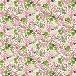 Arvidssons textil Gardintyger Mönstrade|Arvidssons Textil|Mormors Täppa tyg – Blommigt tyg med romantisk sommarkänsla
