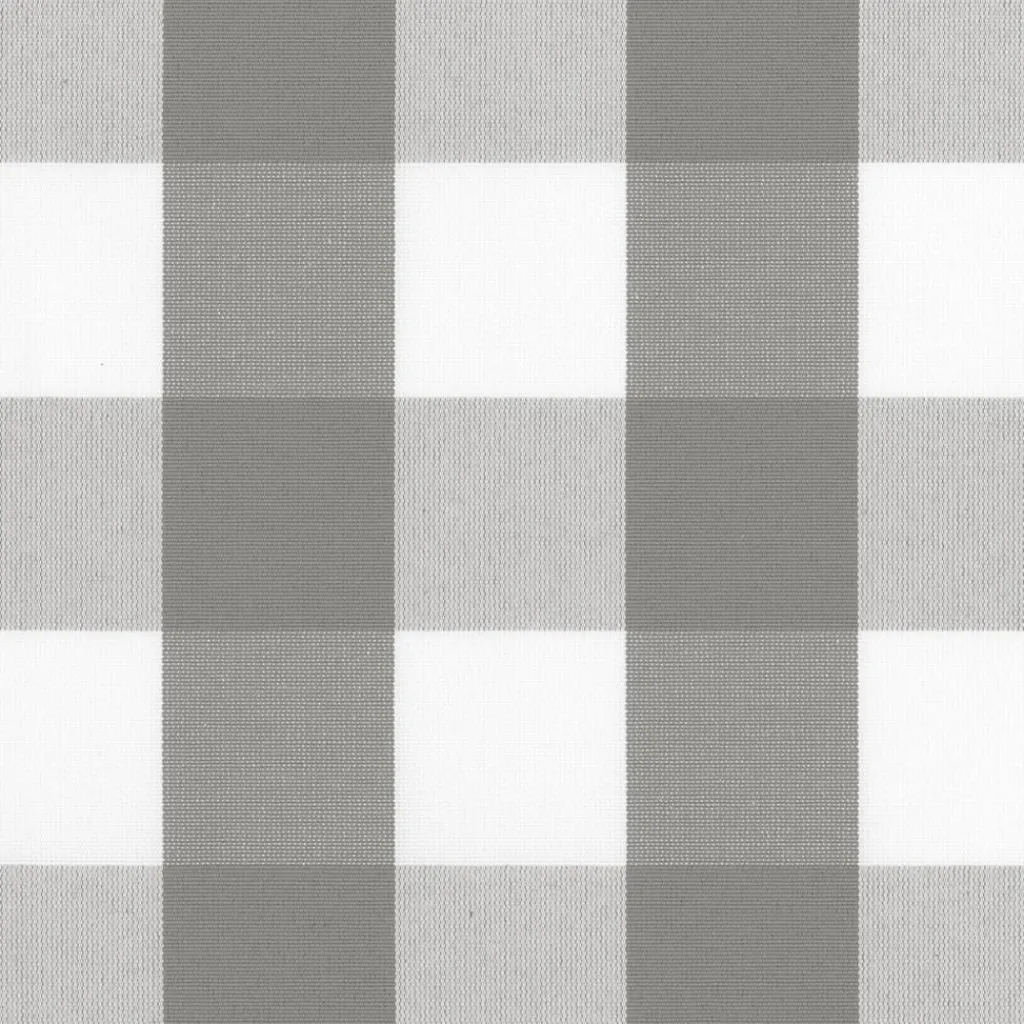 Nordisk Textil Rutiga Möbeltyger|Rutor & Ränder|Newton ljusgrå-vit storrutigt tyg