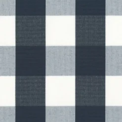 Nordisk Textil Rutiga Möbeltyger|Rutor & Ränder|Newton marinblå-vit storrutigt tyg
