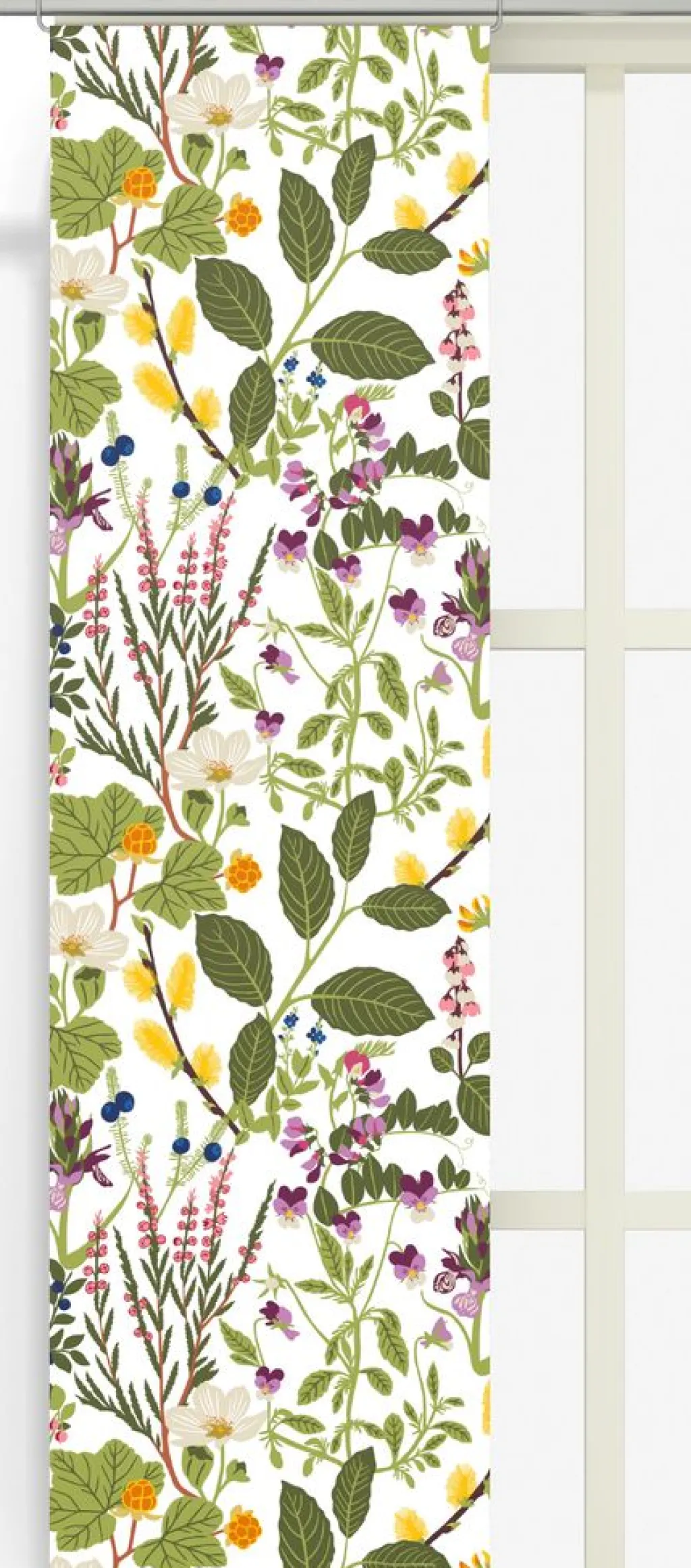 Arvidssons textil Panelgardiner|Ångermanland panelgardiner med botaniskt mönster