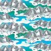Arvidssons textil Gardintyger Mönstrade|Arvidssons Textil|Norrland turkos tyg