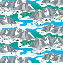 Arvidssons textil Gardintyger Mönstrade|Arvidssons Textil|Norrland turkos tyg