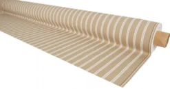 Nordisk Textil Randiga Möbeltyger|Rutor & Ränder|Norwich beige tyg med vita ränder