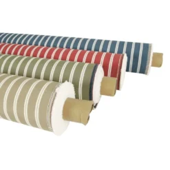 Nordisk Textil Randiga Möbeltyger|Rutor & Ränder|Norwich grön tyg med vita ränder