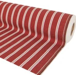 Nordisk Textil Randiga Möbeltyger|Rutor & Ränder|Norwich röd tyg med vita ränder