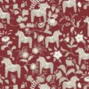 Arvidssons textil Mönstrade Kuddfodral|Nusnäs röd kuddfodral