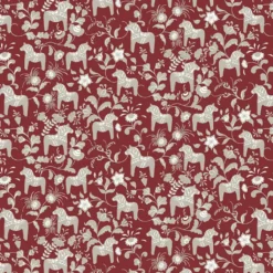 Arvidssons textil Gardintyger Mönstrade|Arvidssons Textil|Nusnäs röd tyg
