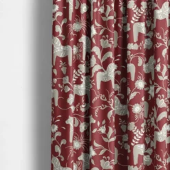 Arvidssons textil Gardintyger Mönstrade|Arvidssons Textil|Nusnäs röd tyg