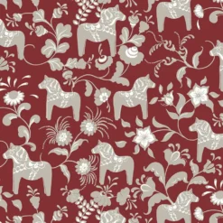 Arvidssons textil Gardintyger Mönstrade|Arvidssons Textil|Nusnäs röd tyg